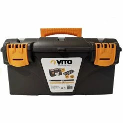 Flash Sale 💯 Vito Boite à outils 16" 410 x 209 x 195 mm Caisse à outils multi-rangement haute résistance 🎁