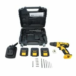 Discount 😀 Vito Perceuse Visseuse 14,4V 3 batteries lithium-ion 2.0Ah + Chargeur rapide Eclairage LED Indicateur de charge 🎉 -Sam Outillage STORE 3701107718818 5