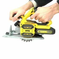 Brand new 🎁 Scie circulaire Diam 150 mm sans fil 20 V VITOPOWER + 2 batteries 2.0 Ah + 1 Chargeur rapide 🔥 -Sam Outillage STORE 3701107720552 3