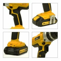 Budget ⭐ Perceuse Visseuse sans fil 20V VITOPOWER + 2 batteries 2.0 Ah + 1 Chargeur rapide ✨ -Sam Outillage STORE 3701107720590 3