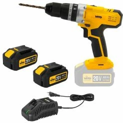 Best Sale ✨ Perceuse Visseuse sans fil 20V VITOPOWER + 2 batteries 4.0 Ah + 1 Chargeur rapide 😍