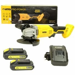 Buy 🧨 Meuleuse d'angle 20V VITOPOWER + 2 Batteries 2.0 Ah + Chargeur rapide 😉 -Sam Outillage STORE 3701107720637 5