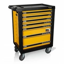 Deals 🔥 Servante d'atelier VITO 7 tiroirs Chariot d'atelier sur roues Haute qualité Avec frein Meuble de garage Etabli ✔️