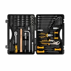 Coupon 🤩 Malette à outils 84 pièces LUXE MIXTE VITO Chrome vanadium Boite à outils Finition chromée satinée 🎁