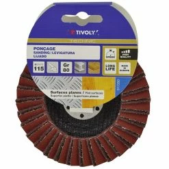 Outlet 🤩 Disque Zirconium-Céramique TIVOLY 125mm Grain 80-FIN -décaper ébarber dérouiller poncer Aciers et Inox Pour Meuleuses Ø115mm ❤️