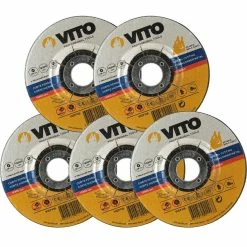 Buy 🔔 Disques à tronçonner 115 mm Lot de 5 VITO METAL Alesage 22,2mm Usage intensif ⌛