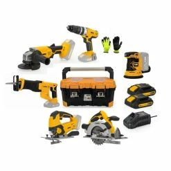 Coupon 🛒 Vito PACK 6 Outils sans fil 20V + 2 Batteries 2AH Lithium + Chargeur rapide + Caisse à outils + Gants de protection ✔️