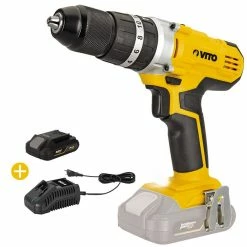 Deals 🥰 Perceuse sans fil 20V + Batterie Lithium 4Ah + 32 embouts Vissage + Chargeur Rapide VITO EGO LI 🎁 -Sam Outillage STORE 3701107752881 4 1