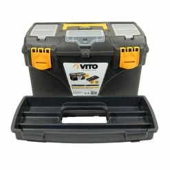 Hot Sale 😉 Perceuse à percussion 1050W VITO + Coffret 50 pièces Forets et embouts + Boite à outils 18" 🌟 -Sam Outillage STORE 3701107756193 5