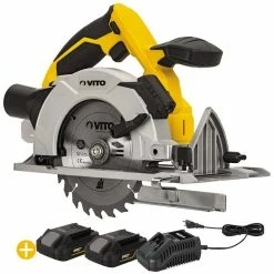 Budget 💯 Scie Circulaire sans fil 20V + 2 Batteries Lithium 4AH + Chargeur rapide VITO EGO LI 👍