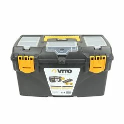 Coupon ⭐ Pack 3 boîtes à outils VITO 13" 16" et 18" Robustes Poignée rétractable Porte outil amovible Couvercle 3 compartiments 🎉 -Sam Outillage STORE 3701107757589 6