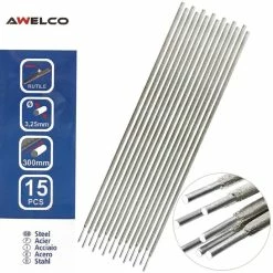 Brand new 💯 Electrodes acier 3,25 x 300 mm 15 pièces AWELCO Baguette enrobée soudure à l'arc Acier ✨