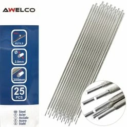 Brand new 🌟 Electrodes soudage rutile 2 x 300 mm 25 pièces AWELCO Baguette enrobée soudure à l'arc Acier 😍