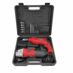 Outlet 🔥 Perceuse à percussion 500W + meuleuse 500W ITOOLS + Mallette 17 accessoires 🥰