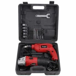 Outlet 🔥 Perceuse à percussion 500W + meuleuse 500W ITOOLS + Mallette 17 accessoires 🥰 -Sam Outillage STORE 3760120105241 3