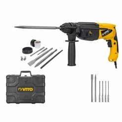 Wholesale 🤩 Vito Marteau perforateur SDS-Plus Marteau burineur 850W 2.75 Joules 5200 Coups/min Mallette Accessoires 😉