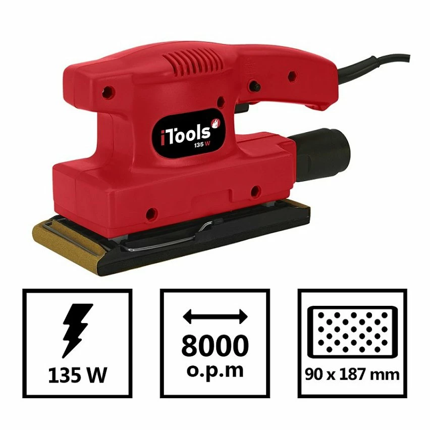 Promo 🧨 Ponceuse vibrante 135W ITools Plateau 90 X 187 Double isolation Accessoires inclus : tube et papier abrasif 🎁 2 Promo 🧨 Ponceuse vibrante 135W ITools Plateau 90 X 187 Double isolation Accessoires inclus : tube et papier abrasif 🎁 – Image 2