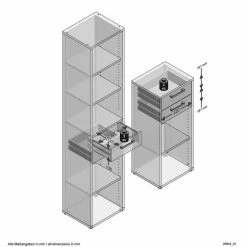 Hot Sale ✔️ Paris prix Assemblage 2 Tiroirs pour Étagère "Kazed" 42cm Chêne 🥰 -Sam Outillage STORE 4029494118226 3
