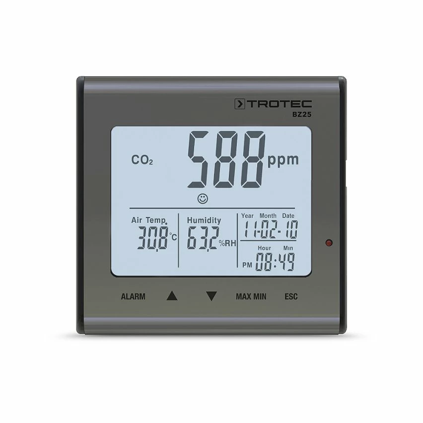 Cheap 👍 TROTEC Indicateur de CO2 BZ25 détecteur de CO2 de table portable dioxyde de carbone 🥰 1 Cheap 👍 TROTEC Indicateur de CO2 BZ25 détecteur de CO2 de table portable dioxyde de carbone 🥰