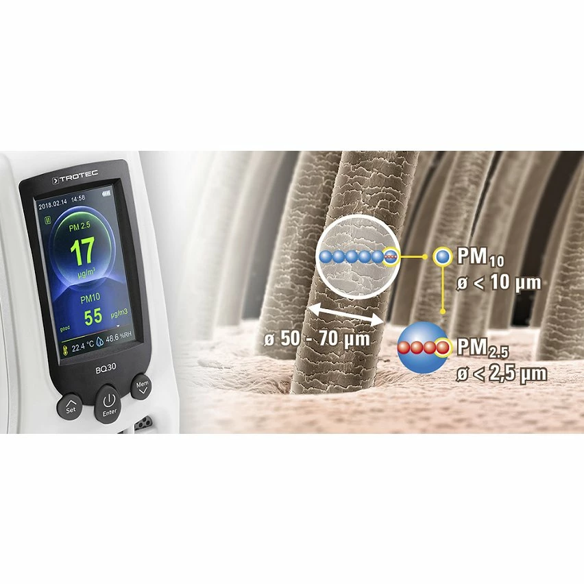 Top 10 😉 TROTEC Compteur de particules fines BQ30 mesure température humidité ambiante ✨ 5 Top 10 😉 TROTEC Compteur de particules fines BQ30 mesure température humidité ambiante ✨ – Image 5