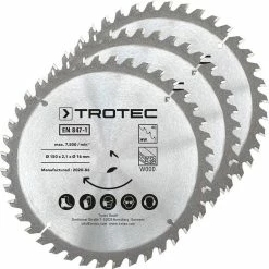 Coupon 🤩 TROTEC Lames bois pour scie circulaire Ø 150 mm (40 dents) 3 pces ⌛