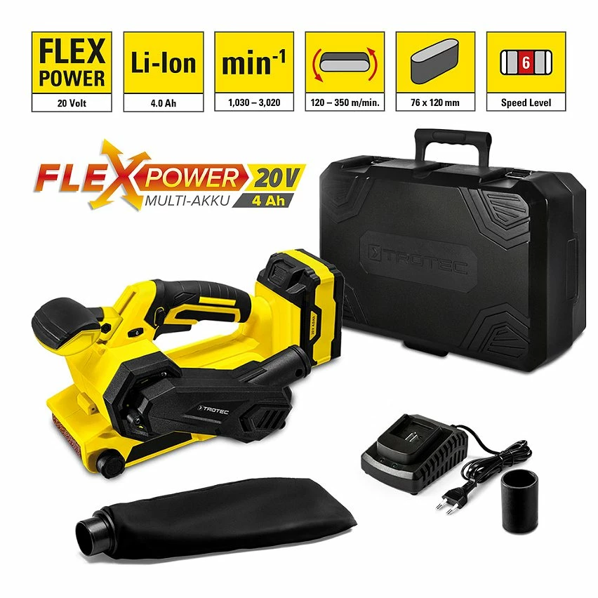 Best Sale 😉 TROTEC Ponceuse à bande sans fil PBSS 10-20V ✨ 2 Best Sale 😉 TROTEC Ponceuse à bande sans fil PBSS 10-20V ✨ – Image 2
