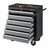Cheap ⭐ Chariot d'Atelier pour Outils à 7 Tiroirs 69 x 33 x 77,5 cm Noir Argenté [pro.tec] 👍