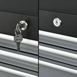 Cheap ⭐ Chariot d'Atelier pour Outils à 7 Tiroirs 69 x 33 x 77,5 cm Noir Argenté [pro.tec] 👍 -Sam Outillage STORE 4059438621574 5