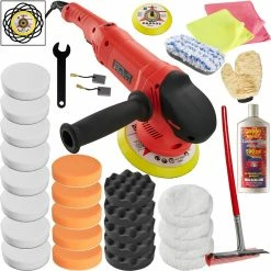 Promo 🤩 Tectake Lustreuse Polisseuse Rectifieuse Excentrique 710W - 29 pièces avec polish 😍