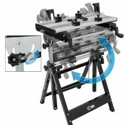 Deals ❤️ ECD Germany Etabli pliant professionnel en aluminium 🔥 -Sam Outillage STORE 4064649001435 4