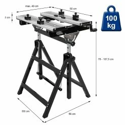 Deals ❤️ ECD Germany Etabli pliant professionnel en aluminium 🔥 -Sam Outillage STORE 4064649001435 6