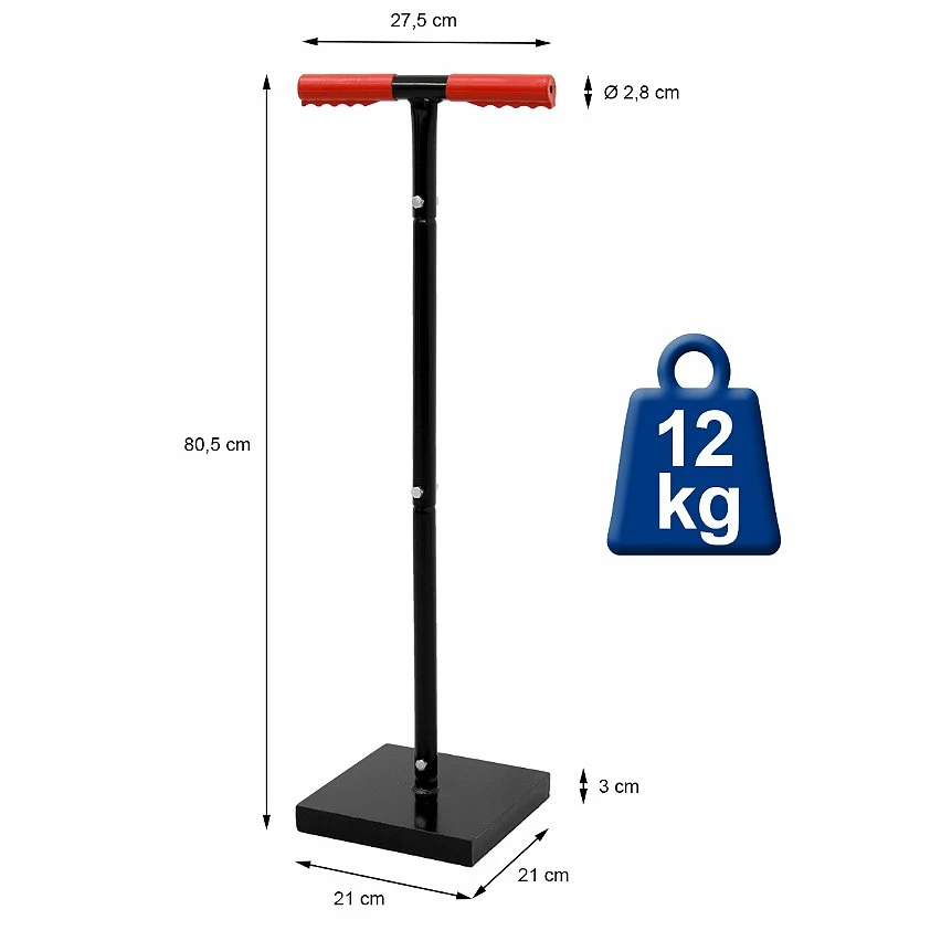 Wholesale 🌟 ECD Germany Pilon de terre et de béton avec poignée en T en caoutchouc 12 kg d'acier 😉 6 Wholesale 🌟 ECD Germany Pilon de terre et de béton avec poignée en T en caoutchouc 12 kg d'acier 😉 – Image 6