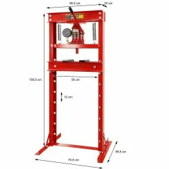 Best deal 👍 ECD Germany Presse hydraulique d'atelier sur colonne 20T avec manomètre réglable en hauteur 🥰 -Sam Outillage STORE 4064649004030 6