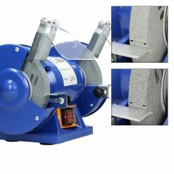 Budget 🛒 ECD Germany Ponceuse double 150W avec deux disques de ponçage Bleu 😉 -Sam Outillage STORE 4064649030060 5