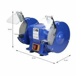 Outlet 👍 ECD Germany Ponceuse double 250W avec deux disques de ponçage Bleu 💯 -Sam Outillage STORE 4064649030077 6