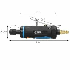 Brand new 🎁 ECD Germany Meuleuse pneumatique, boîtier en aluminium, 16,8x6,8 cm, noir 👏 -Sam Outillage STORE 4064649035249 6