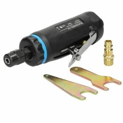 Brand new 🎁 ECD Germany Meuleuse pneumatique, boîtier en aluminium, 16,8x6,8 cm, noir 👏 -Sam Outillage STORE 4064649035249 7