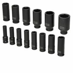 Outlet 💯 ECD Germany Jeu d'écrous pour clé à chocs 14 pièces en acier 🛒 -Sam Outillage STORE 4064649037069 3