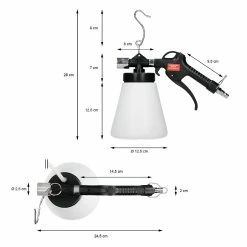 Best deal 😀 ECD Germany Kit de purge de frein pneumatique 750 ml purgeur liquide freinage remplissage 🔔 -Sam Outillage STORE 4250912460249 5