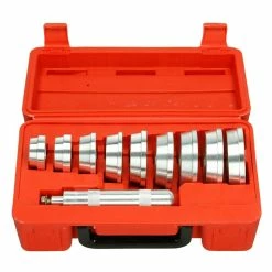 Best Sale 👍 ECD Germany Course de roulement 10 pièces jeu pilote de joint universal aluminium en coffret 🧨 -Sam Outillage STORE 4250912493940 4