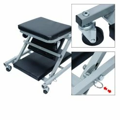 Deals 😀 ECD Germany Siege de mécanicien à roulettes chariot de visite atelier pliable professionnel 👍 -Sam Outillage STORE 4251171823691 4