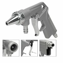 Flash Sale ⭐ ECD Germany Pistolet de sablage à air comprimé aluminium kit complet sableuse 6,3 bar 90 PSI 🥰 -Sam Outillage STORE 4251417262819 3