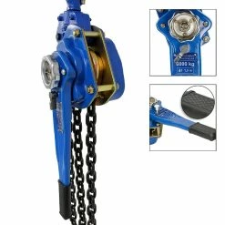 Promo ⭐ ECD Germany Bloc de poulie avec levier à main 6000 kg 👏 -Sam Outillage STORE 4251417288642 3