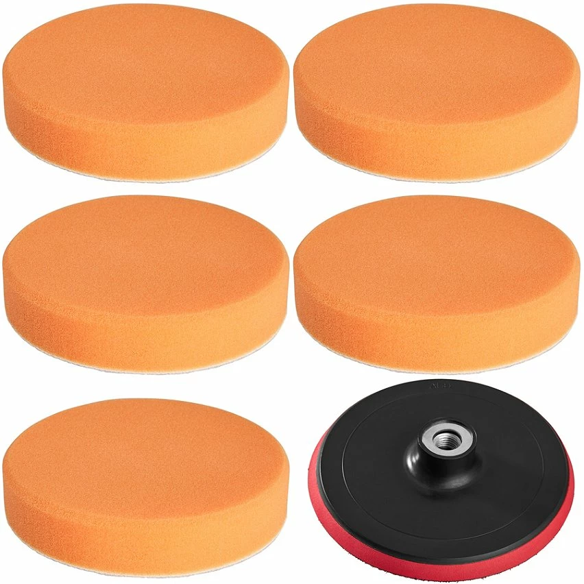 Best Sale 🔔 Tectake Lot de 5 éponges de polissage moyen et 1 disque de polissage Auto 150mm ✨ 1 Best Sale 🔔 Tectake Lot de 5 éponges de polissage moyen et 1 disque de polissage Auto 150mm ✨
