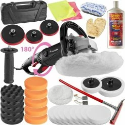 Outlet 😍 Tectake Lustreuse Polisseuse Rotative 1500W - 33 pièces avec polish 🥰