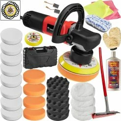 Best Sale ⭐ Tectake Lustreuse Polisseuse Rectifieuse Excentrique 710W avec valise - 28 pièces avec polish 🥰