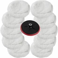 Deals ✨ Tectake Lot de 10 peaux de polissage 220 mm + 1 disque de polissage Auto 180 mm 👍