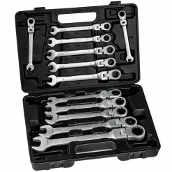 Cheap 😍 Tectake Coffret à Outils, 12 Clés à Cliquet Acier Chrome Vanadium 😉