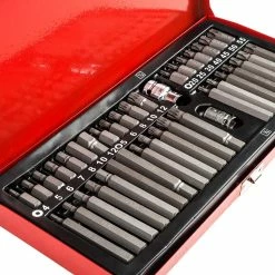 Budget 😀 Tectake Boite avec 40 Pièces, Douilles et Embouts Torx 🥰 -Sam Outillage STORE 4260505444105 5