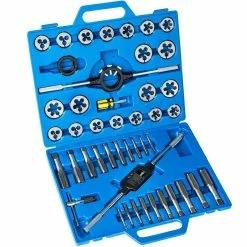 Hot Sale 🎁 Tectake Boite à Outils, Coffret avec 45 Pièces, Tarauds et Filières 🥰